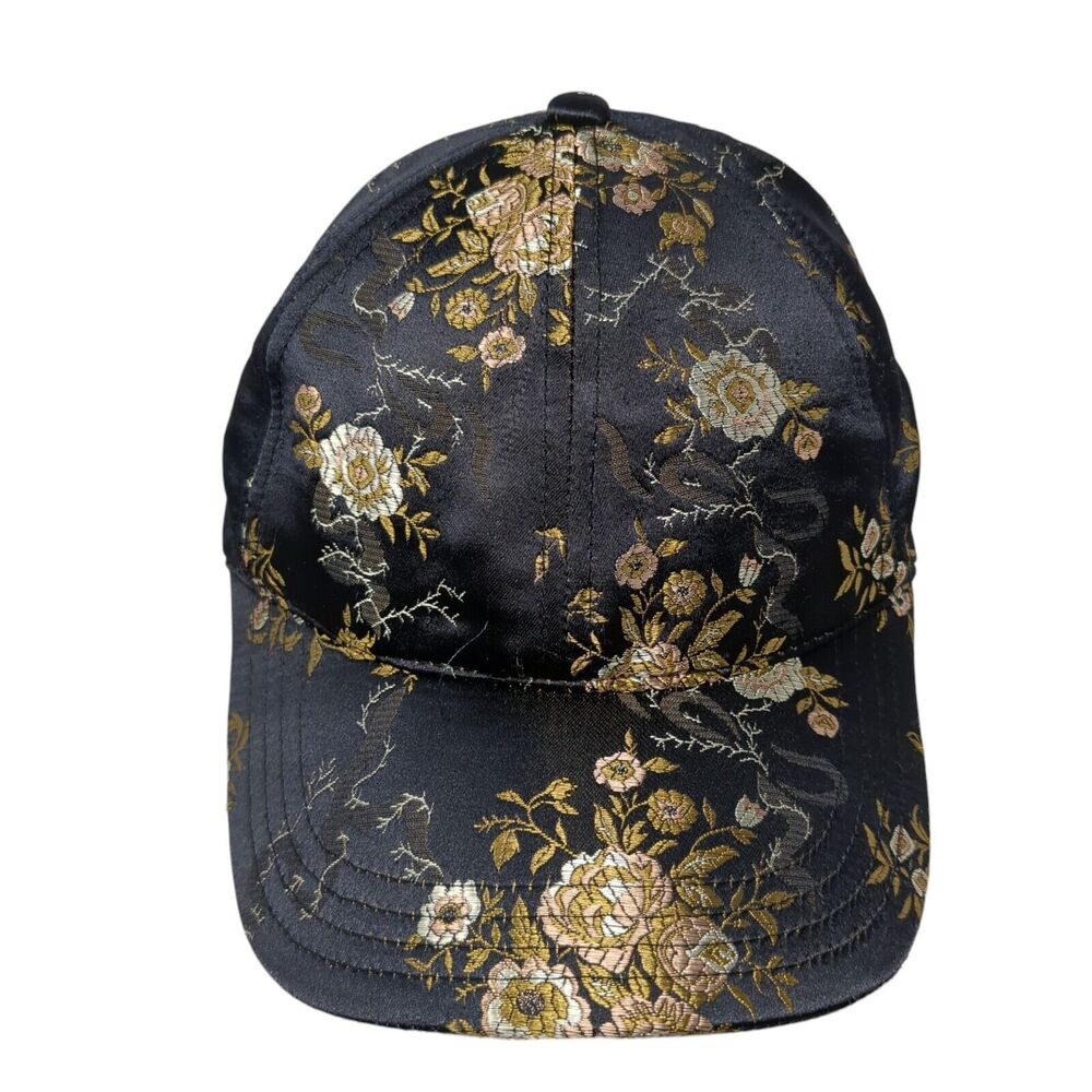 Time And Tru Strapback Hat Multicolor OS Adjustable Embroidered Floral 6 Panel